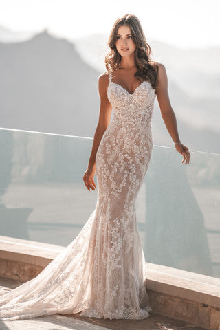 strapless open back dress A1204-Allure Bridal – Romashka Bridal